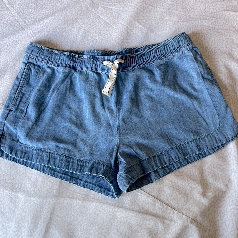 NWT Crewcuts girls blue chambray denim shorts in size 14